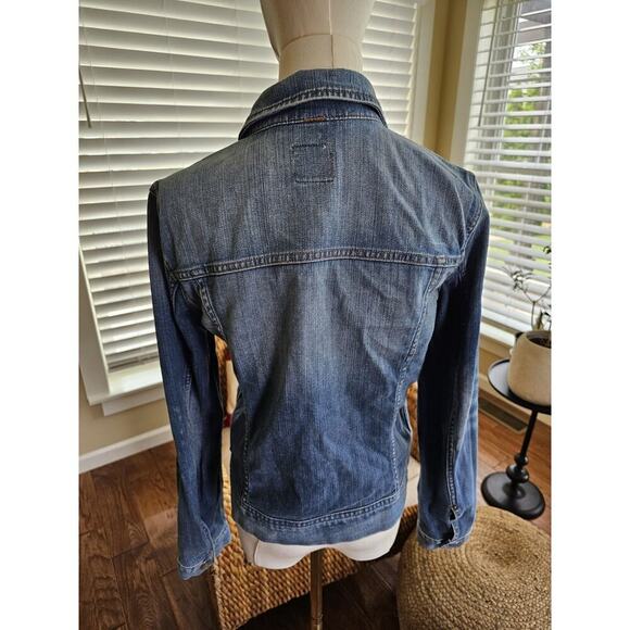 J. Crew Women's Denim Jean Jacket Sz S Metal Buttons Pockets Classic Preppy - Picture 9 of 9